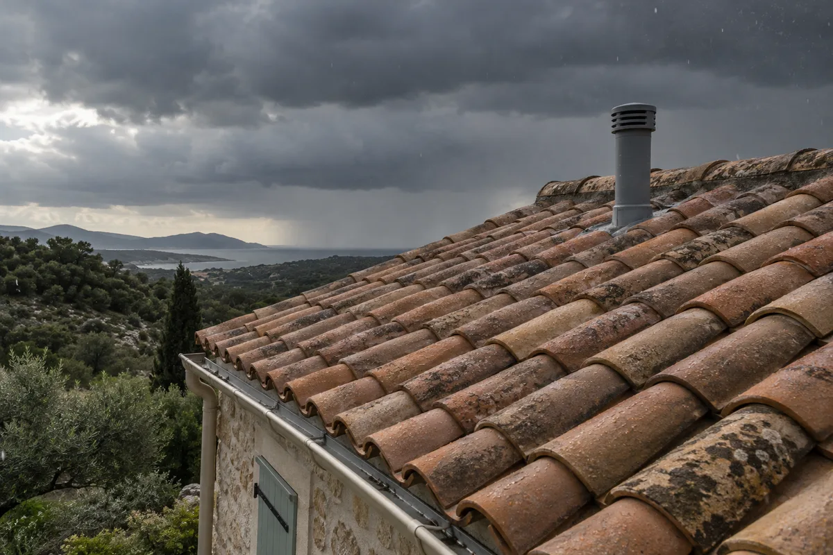 Évacuation qui glougloute ou remonte : ventilation et orage